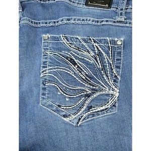 Earl Jeans 18W Plus Size Embellished Blue very good condition. Skinny